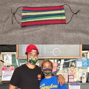 HAND-SEWN FACE MASK W/ FILTER POCKET